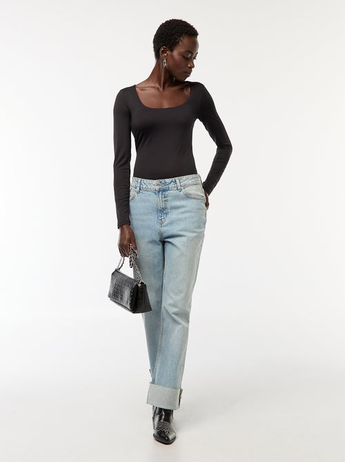 Body a maniche lunghe e collo rotondo - Kiabi