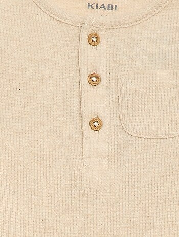 Body a maniche lunghe in maglia goffrata