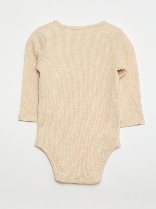 Body a maniche lunghe in maglia goffrata - Kiabi