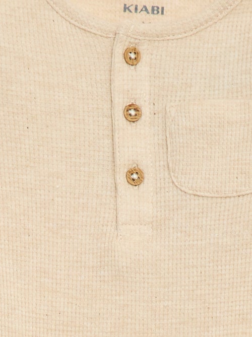 Body a maniche lunghe in maglia goffrata - Kiabi