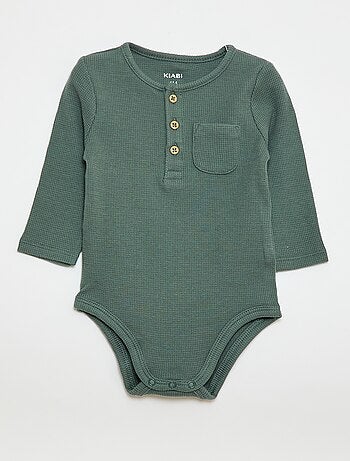 Body a maniche lunghe in maglia goffrata