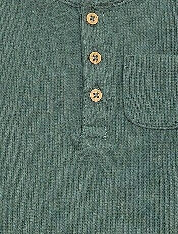 Body a maniche lunghe in maglia goffrata