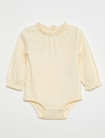 Body a maniche lunghe in maglia operata