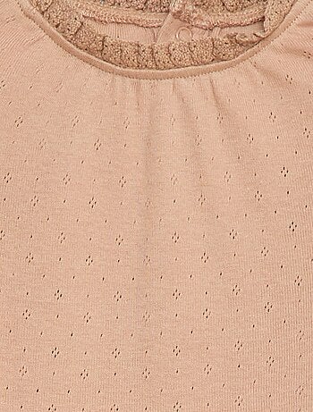 Body a maniche lunghe in maglia operata