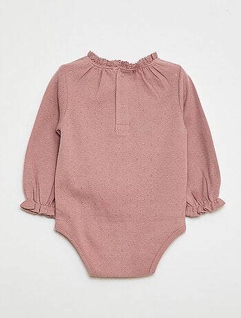 Body a maniche lunghe in maglia operata