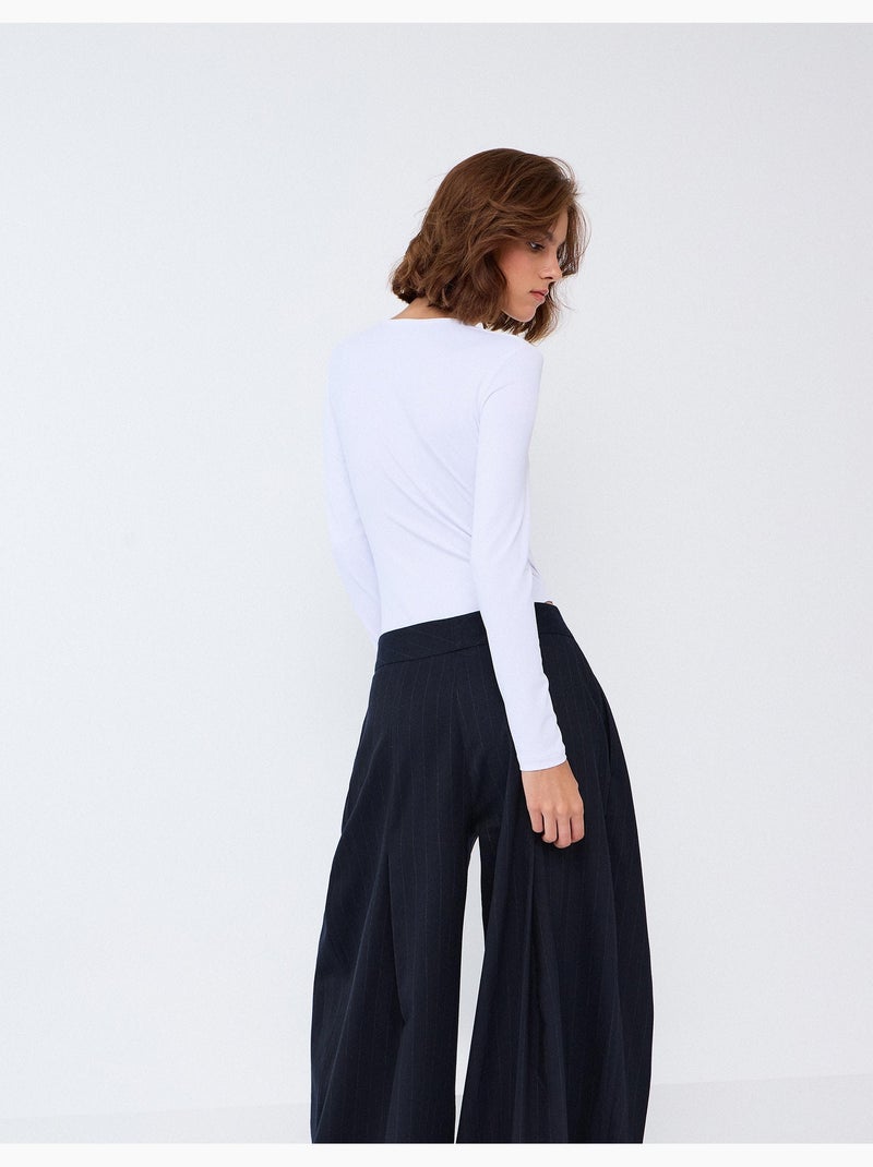 Body a maniche lunghe, mo fashion Bianco - Kiabi