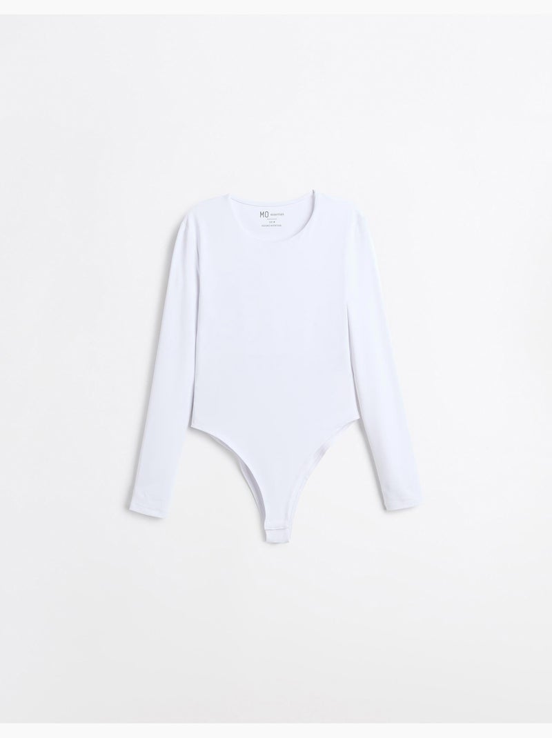 Body a maniche lunghe, mo fashion Bianco - Kiabi