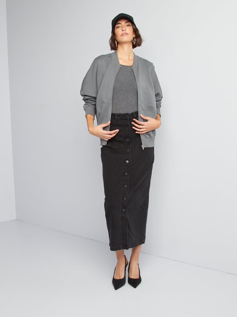 Body a maniche lunghe schiena nuda GRIGIO - Kiabi