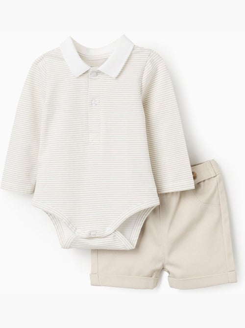 Body a righe + Pantaloncini in twill - Kiabi