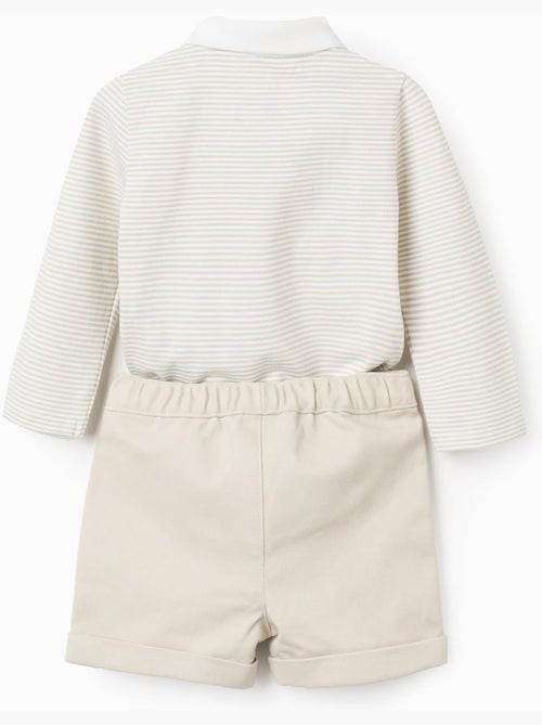 Body a righe + Pantaloncini in twill - Kiabi