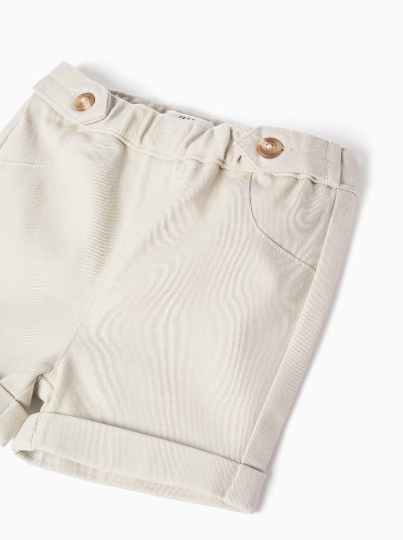 Body a righe + Pantaloncini in twill Beige chiaro - Kiabi
