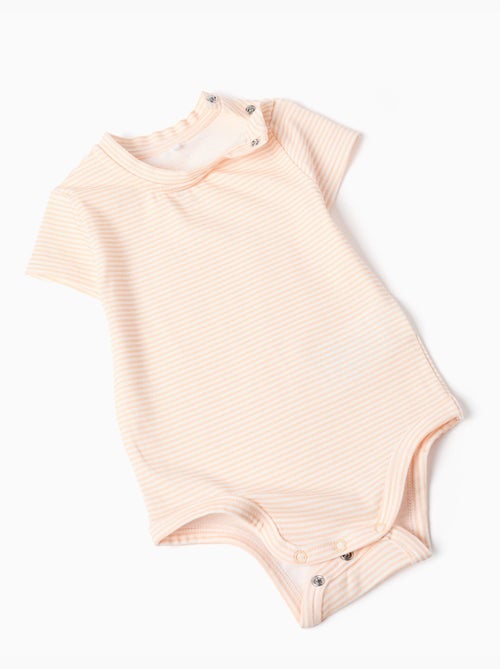 Body a righe + pantaloncini jeans - Kiabi Body a righe + pantaloncini jeans - Kiabi