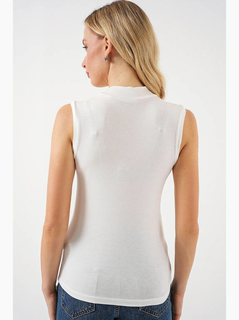 Body aderente con mezzo dolcevita bdart Avorio - Kiabi
