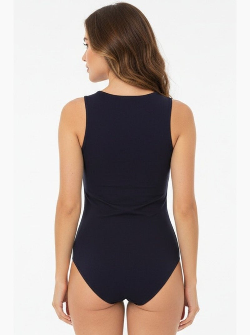Body aderente senza maniche con scollo rotondo e chiusura a bottoni a pressione bdart Blu marino - Kiabi