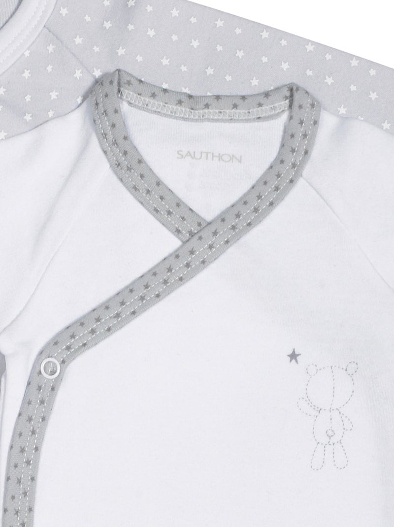 Body baby maniche lunghe set di - sauthon Bianco Grigio - Kiabi