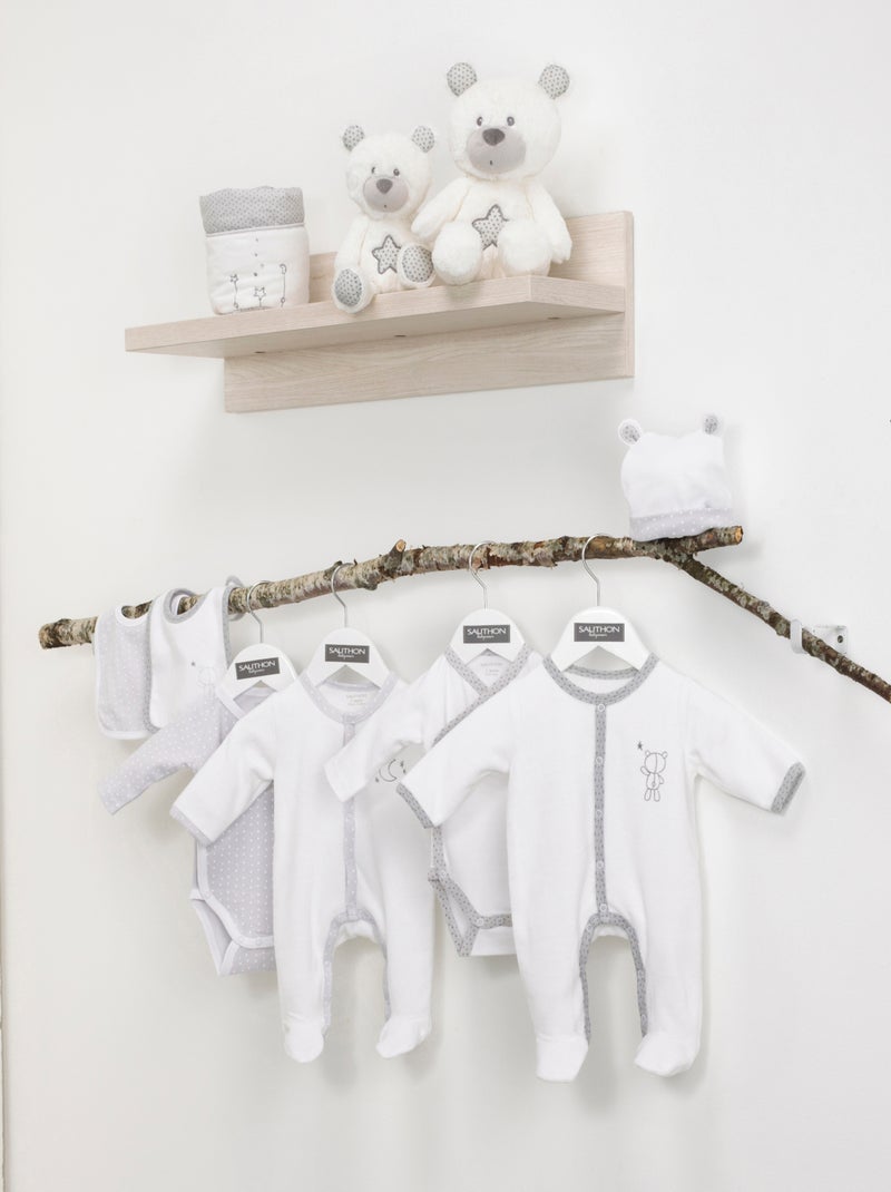 Body baby maniche lunghe set di - sauthon Bianco Grigio - Kiabi