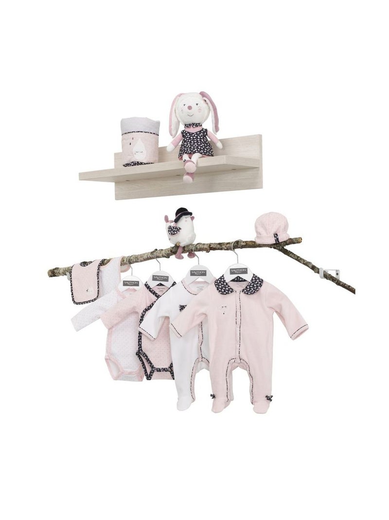 Body baby maniche lunghe set di - sauthon Bianco Rosa - Kiabi