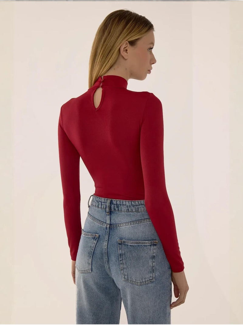 Body basic a maniche lunghe hiccup Rosso - Kiabi