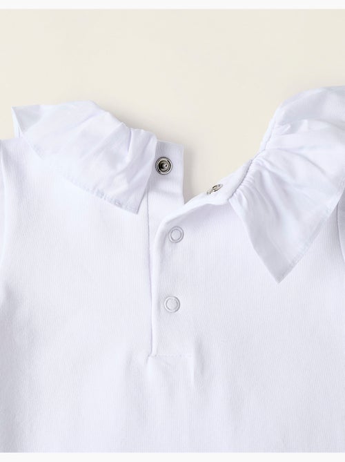 Body-blusa con volant in cotone - Kiabi