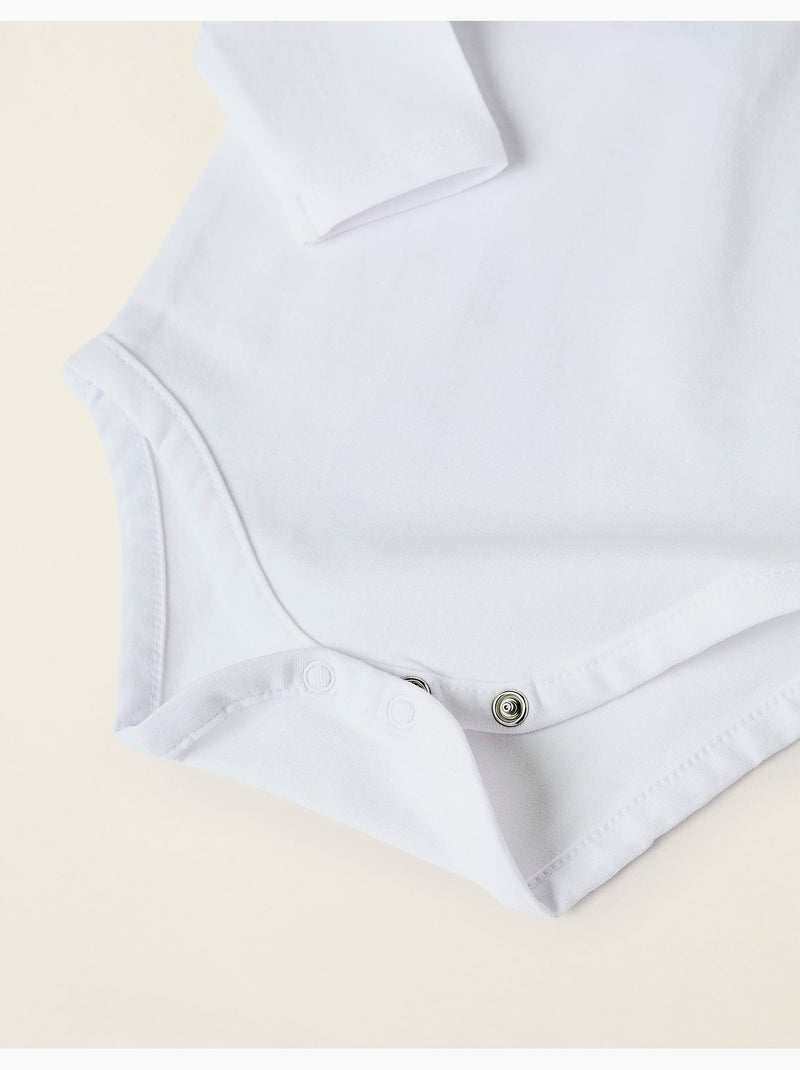 Body-blusa con volant in cotone Bianco - Kiabi