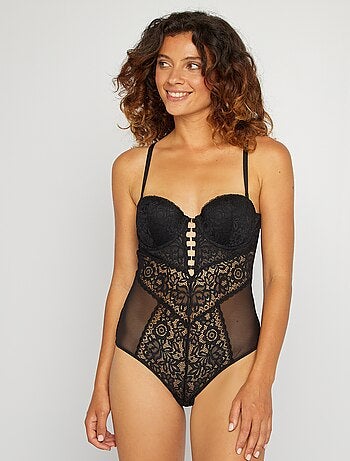 Body bustier in pizzo