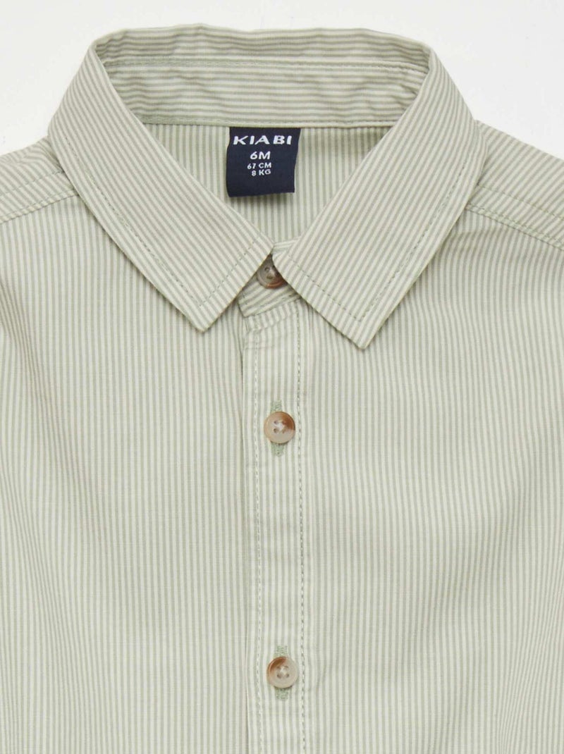 TigerTie Cravatta in seta - verde scuro blu scuro striato - Cravatta in seta