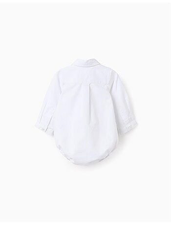 Body-camicia in cotone a manica lunga