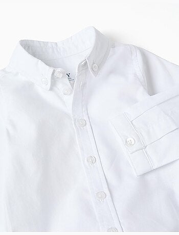 Body-camicia in cotone a manica lunga