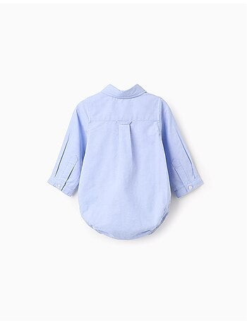 Body-camicia in cotone a manica lunga