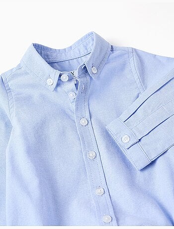 Body-camicia in cotone a manica lunga