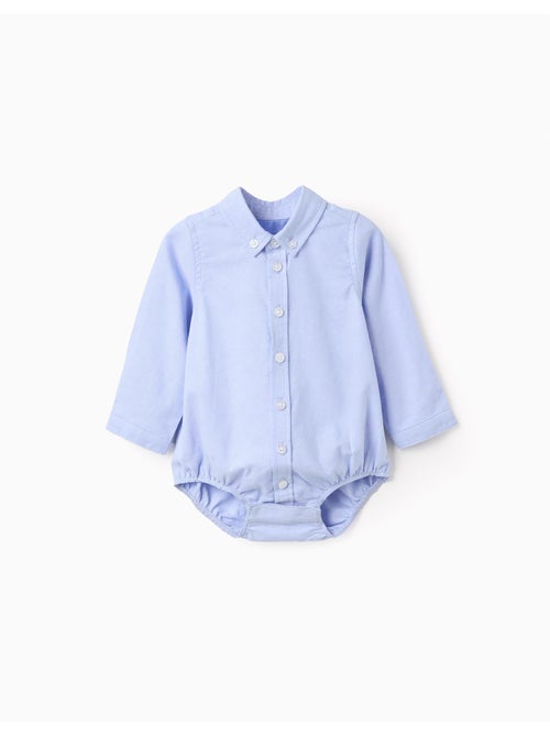 Body-camicia in cotone a manica lunga - Kiabi