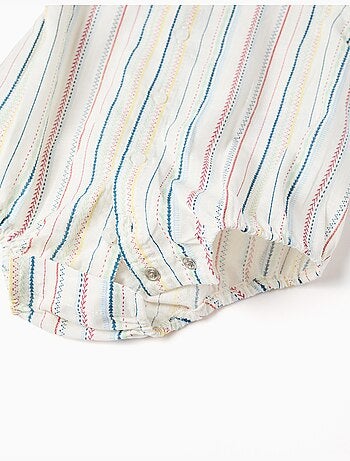Body-camicia in cotone a righe etniche B&S