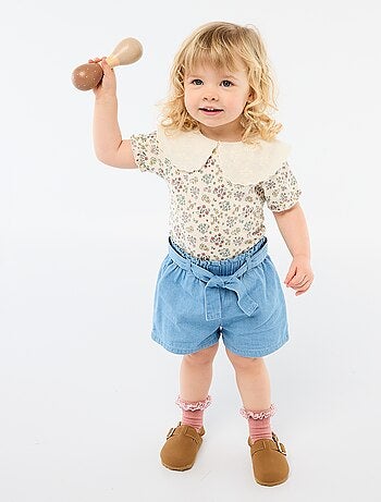 Body con colletto alla Claudine