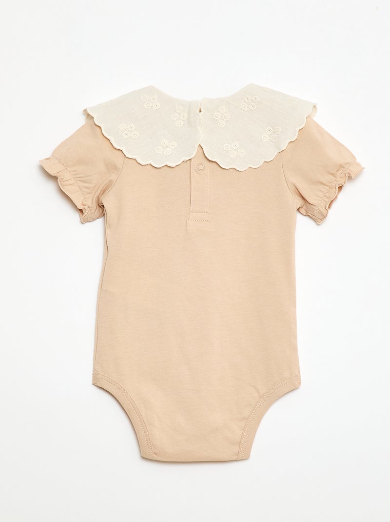 Body con colletto alla Claudine Beige - Kiabi