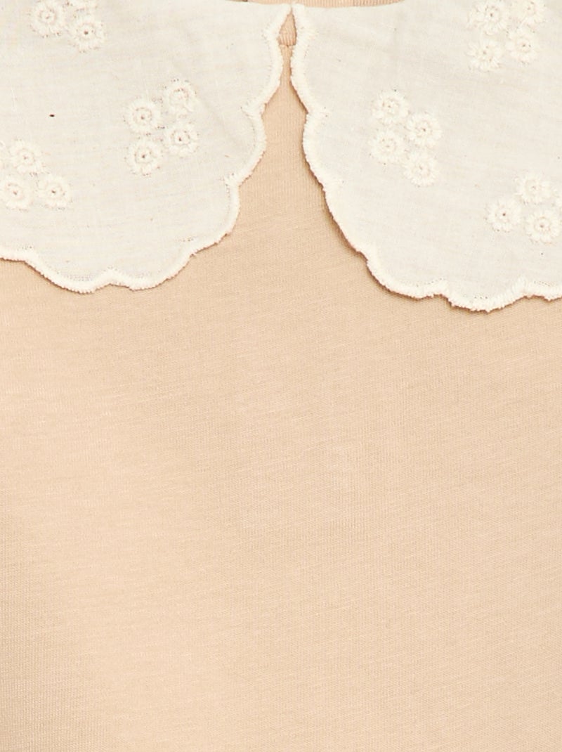 Body con colletto alla Claudine Beige - Kiabi