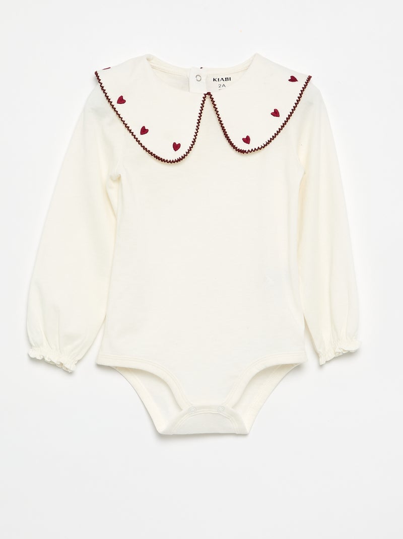 Body con colletto alla Claudine Beige - Kiabi