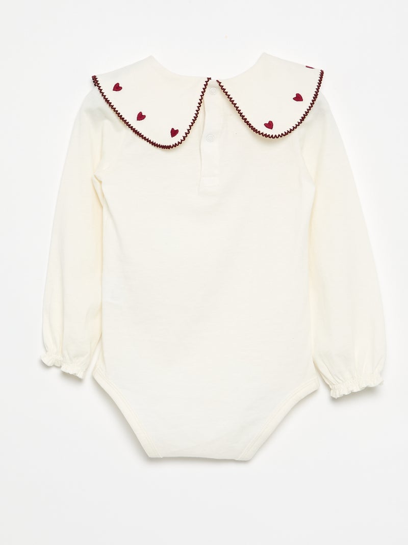 Body con colletto alla Claudine Beige - Kiabi