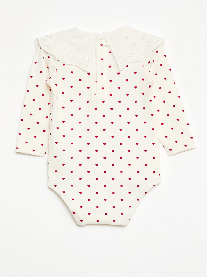 Body con colletto alla Claudine Bianco - Kiabi