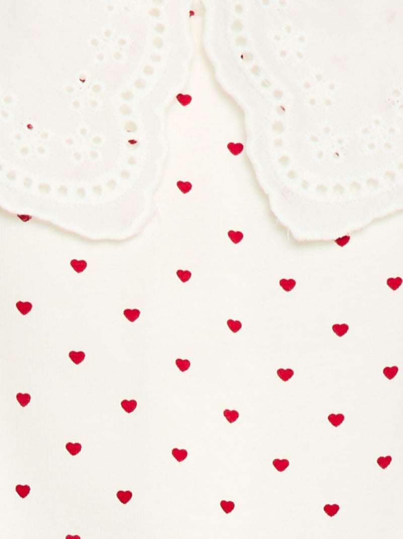 Body con colletto alla Claudine Bianco - Kiabi