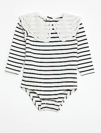 Body con colletto alla Claudine