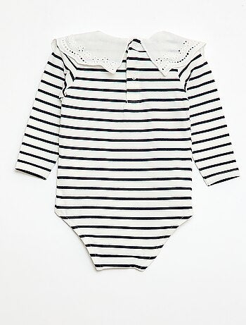 Body con colletto alla Claudine