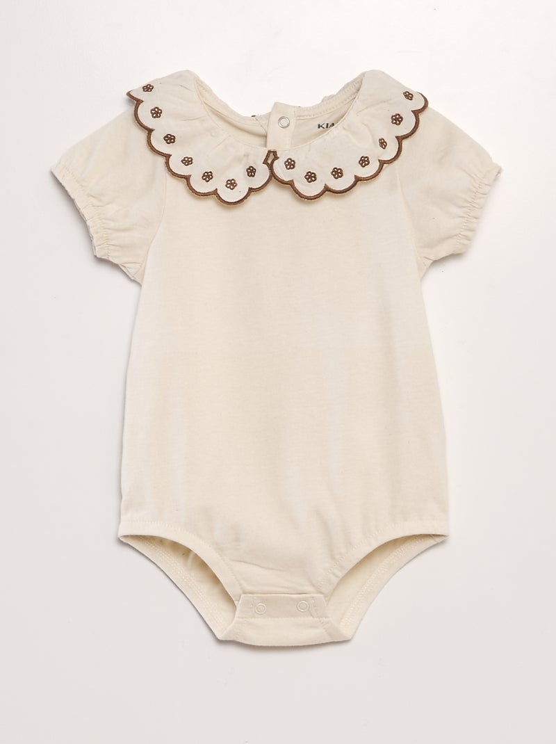 Body Con Colletto Ricamato - 100% Tute Organiche - Foto 7