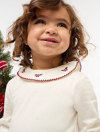 Body con colletto Claudine e maniche lunghe