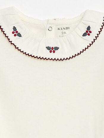 Body con colletto Claudine e maniche lunghe