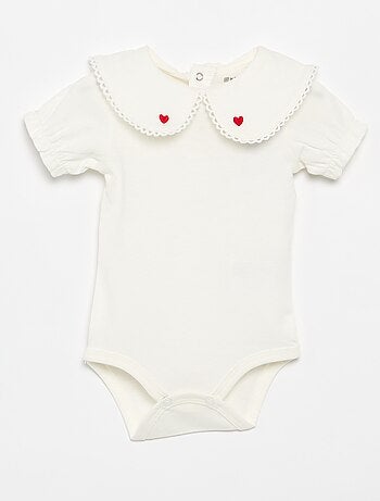 Body con colletto fantasia