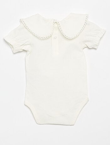 Body con colletto fantasia