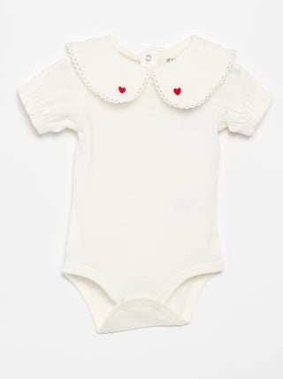 Body con colletto fantasia