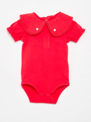 Body con colletto fantasia