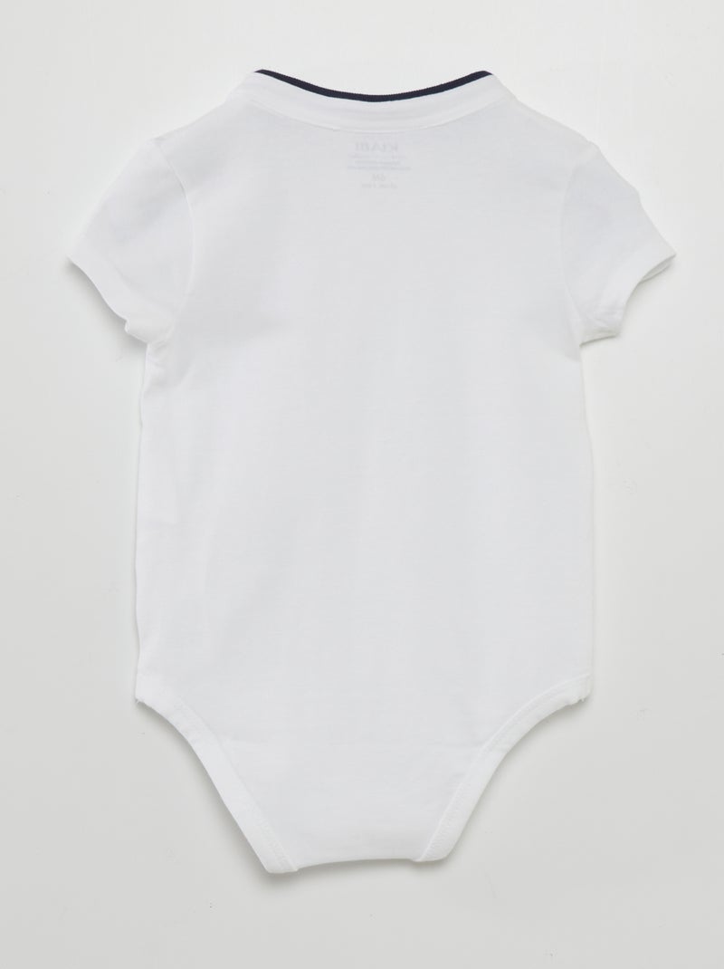 Body con collo alla coreana in jersey BIANCO - Kiabi