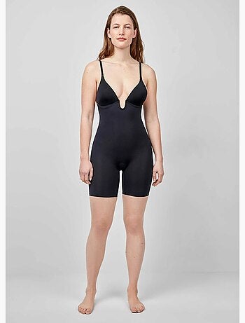 Body con pantaloni e scollatura estrema